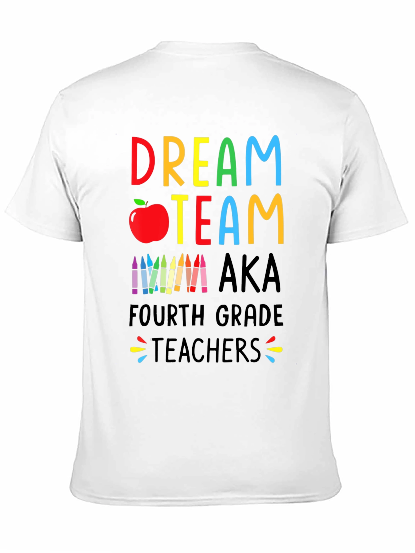 Black Dream Team Teacher Shirt - Fourth Grade view 11
