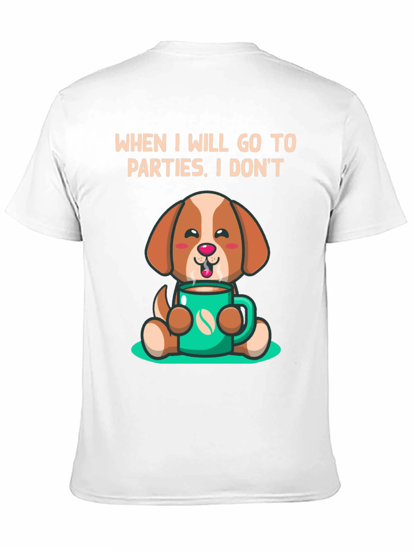 Black Cute Puppy Coffee Lover T-Shirt view 11