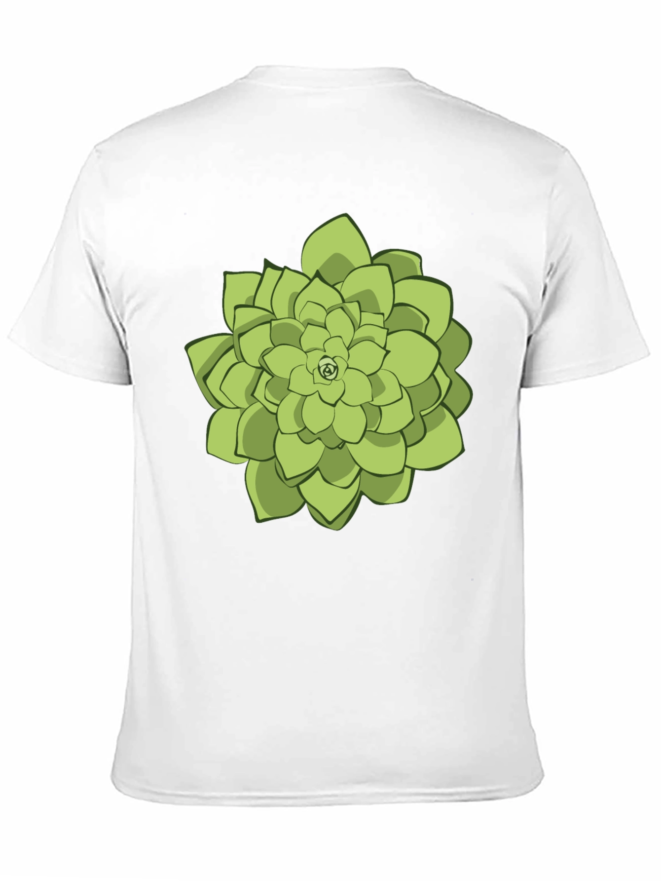 Black Black T-Shirt with Succulent Graphic Print view 11