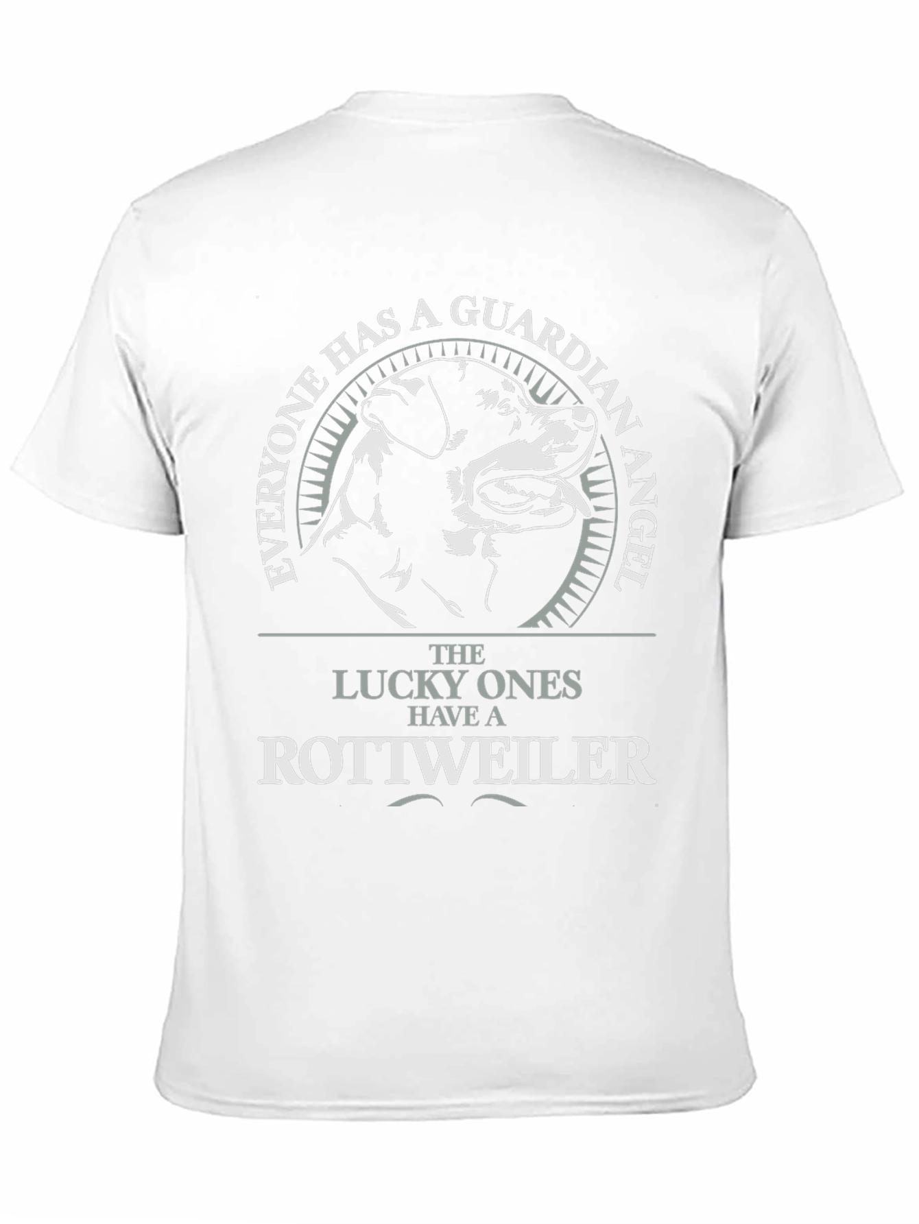 Black Rottweiler Guardian Angel T-Shirt view 11