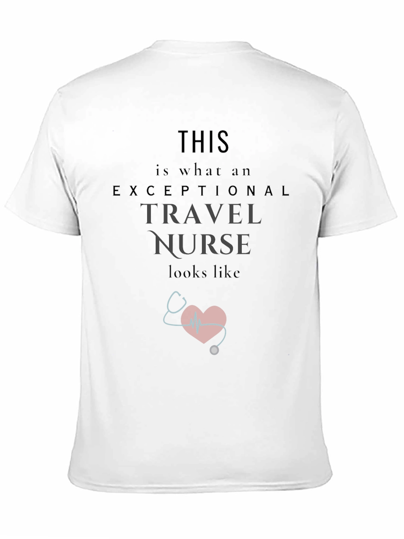 Black Exceptional Travel Nurse T-Shirt view 11