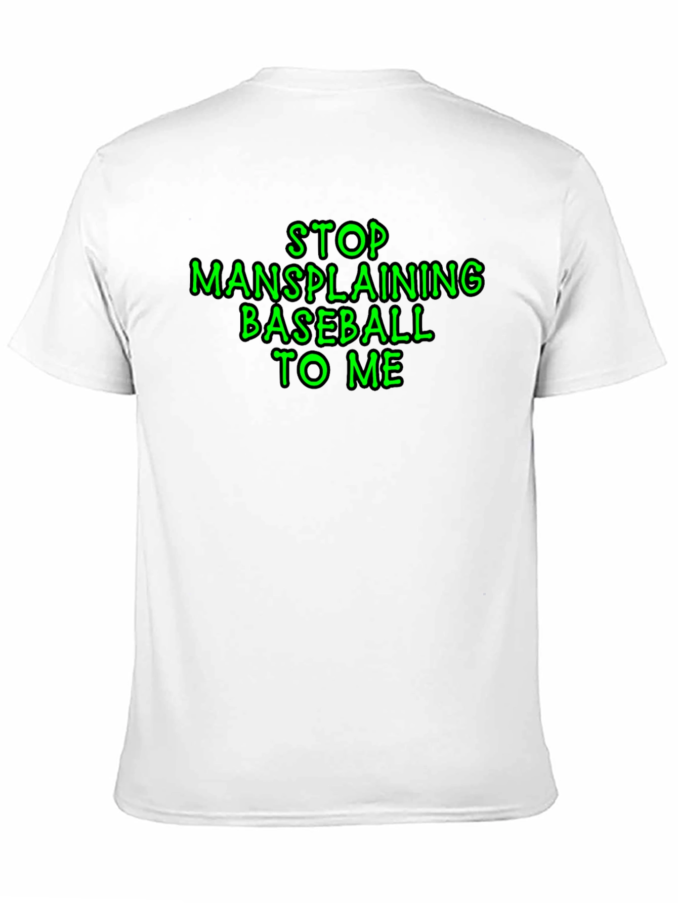 Black Stop Mansplaining Baseball T-Shirt view 11