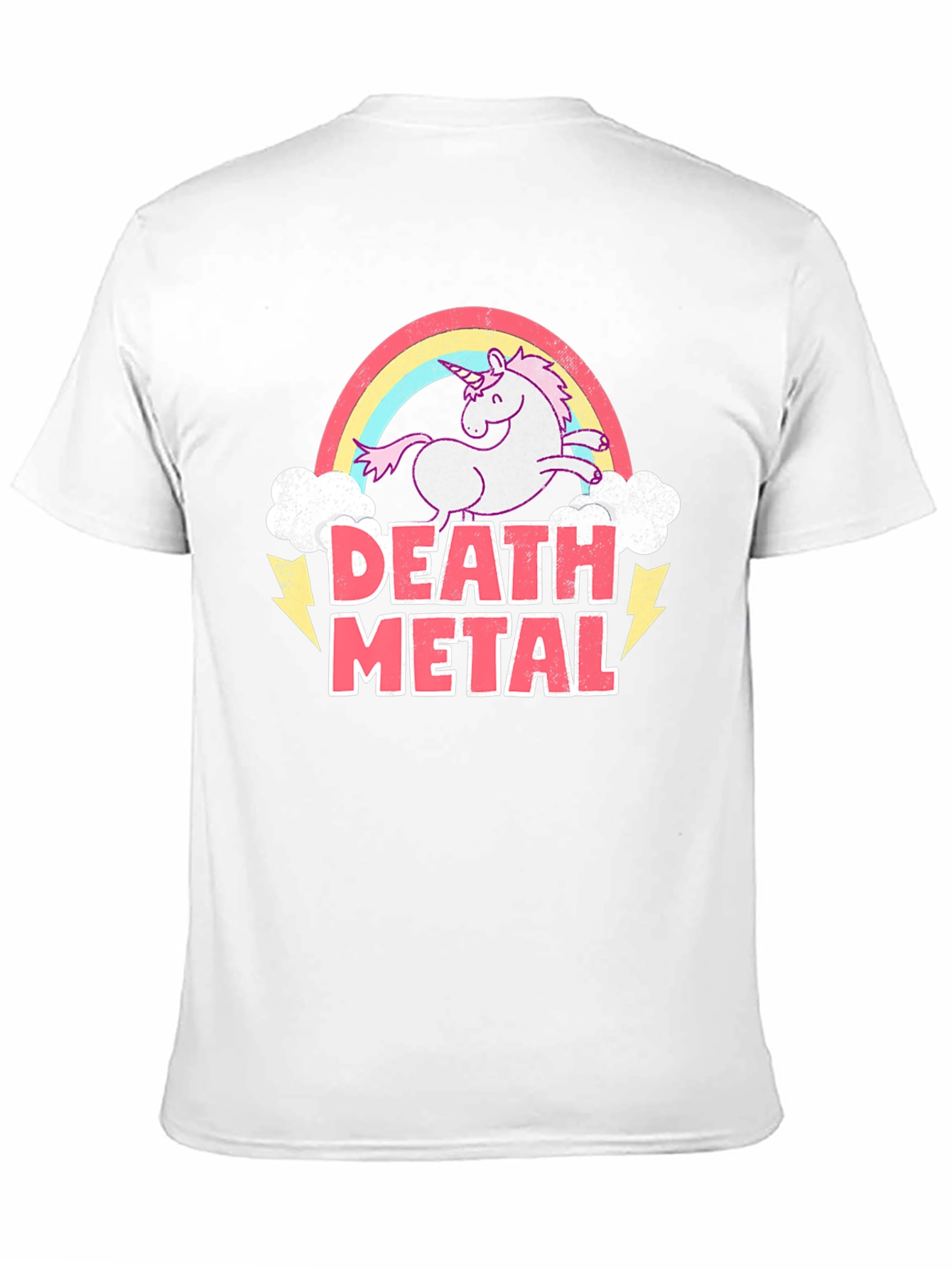 Black Death Metal Unicorn T-Shirt - Black Cotton Tee view 11