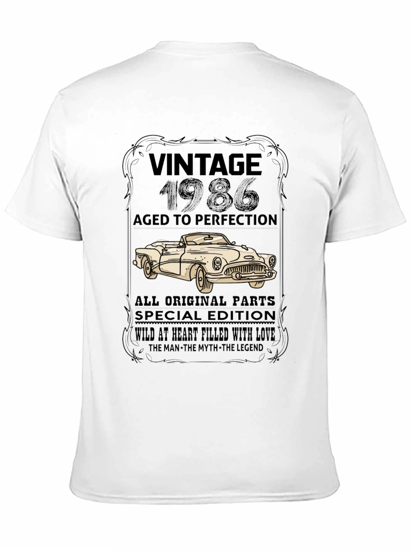 Black Vintage 1986 Aged to Perfection Graphic Tee view 11