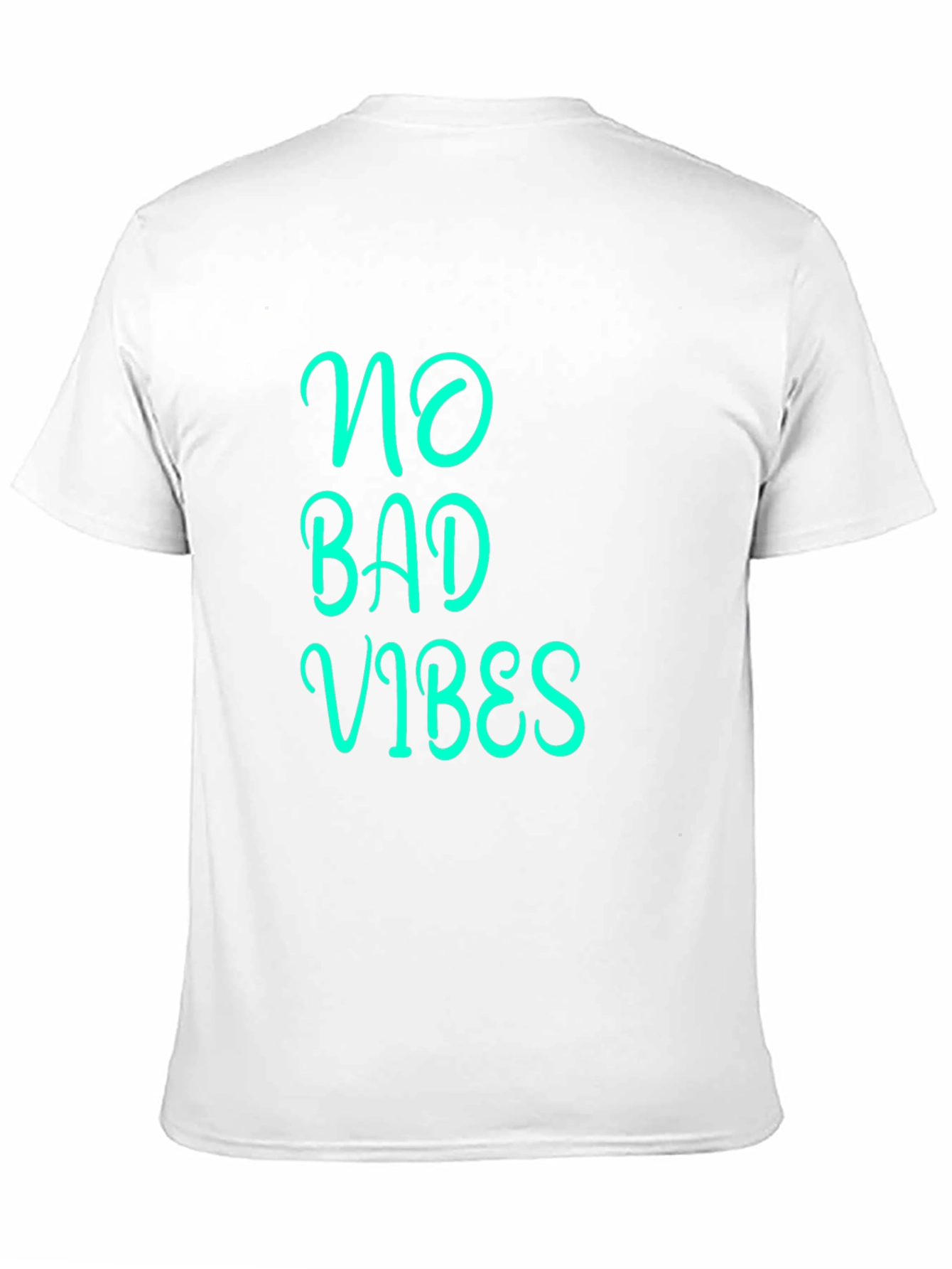Black No Bad Vibes Graphic Tee - Black Cotton Blend view 11
