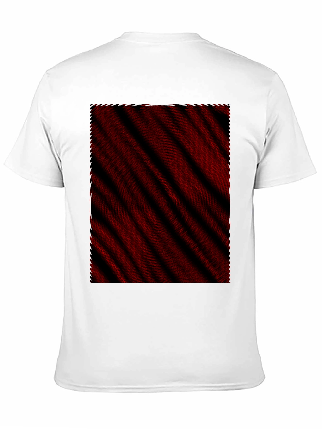 Black Abstract Red & Black Striped Tee view 11