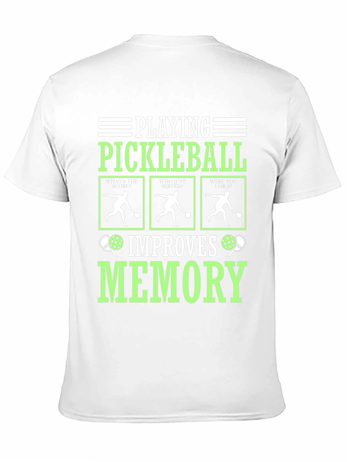 Black Pickleball Improves Memory T-Shirt view 11