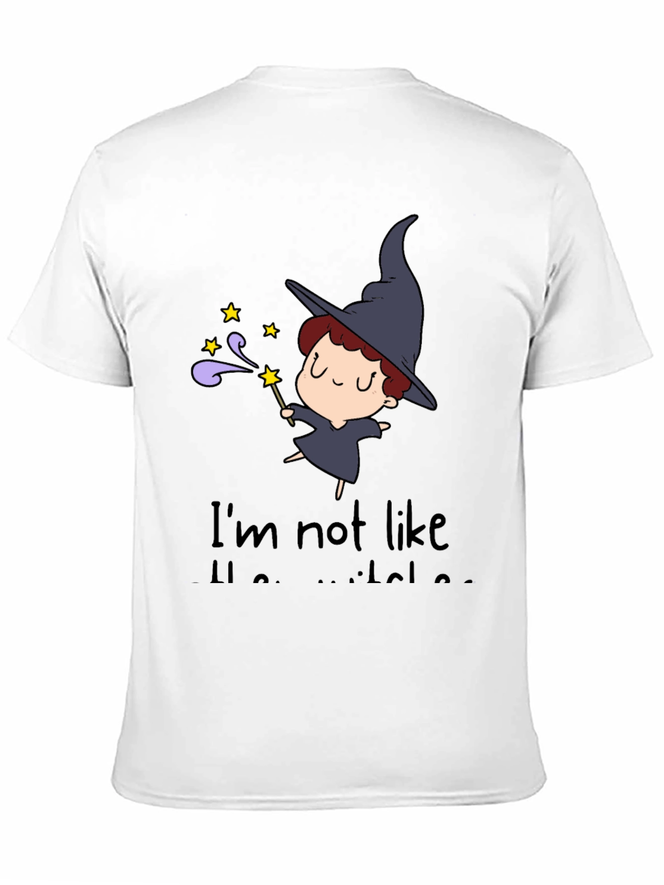 Black Cute Witch Graphic Tee - Not Like Other Witches Shirt view 11