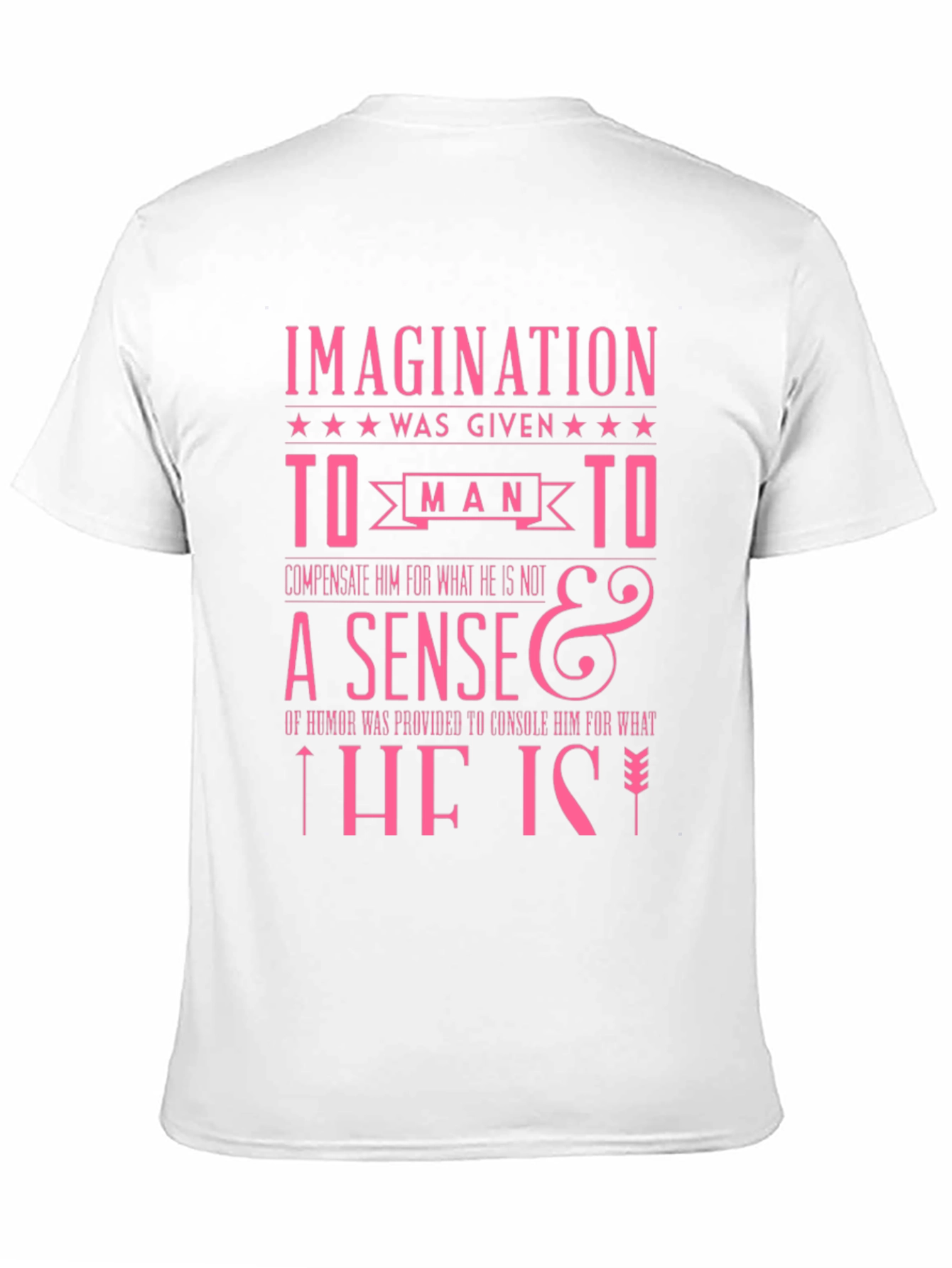Black Imagination Humor Slogan Graphic T-Shirt view 11
