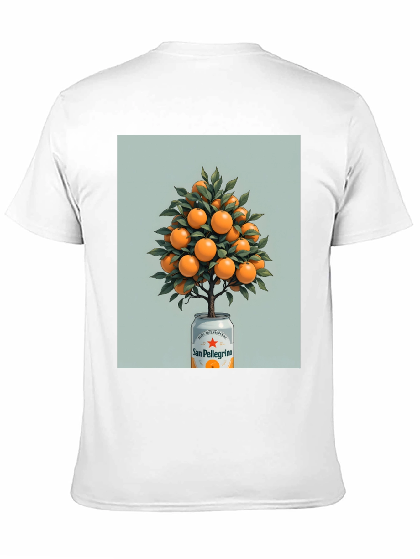 Black San Pellegrino Orange Tree Graphic Tee view 11