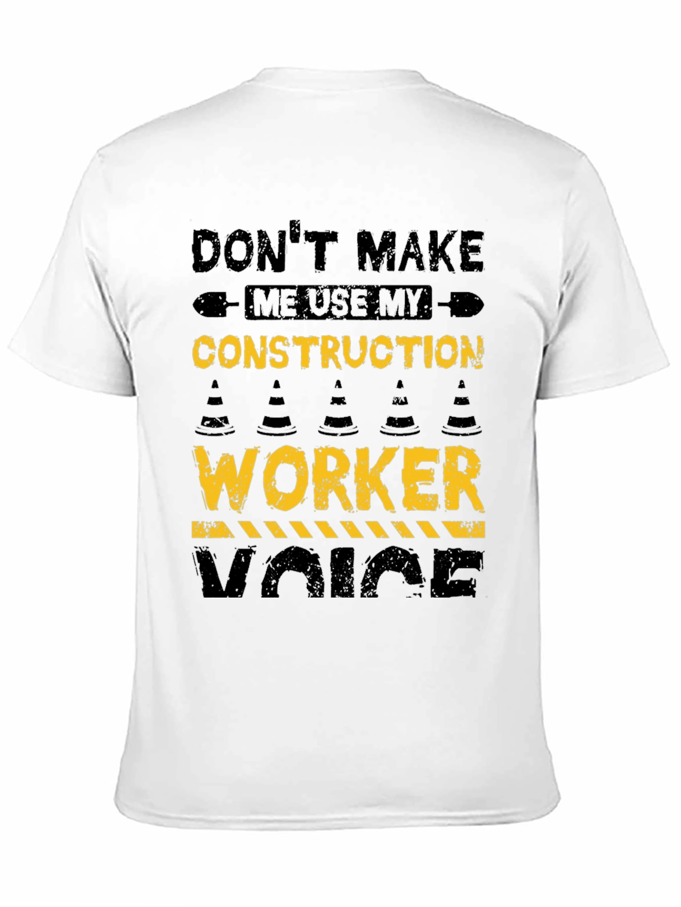 Black Construction Worker Voice T-Shirt view 11