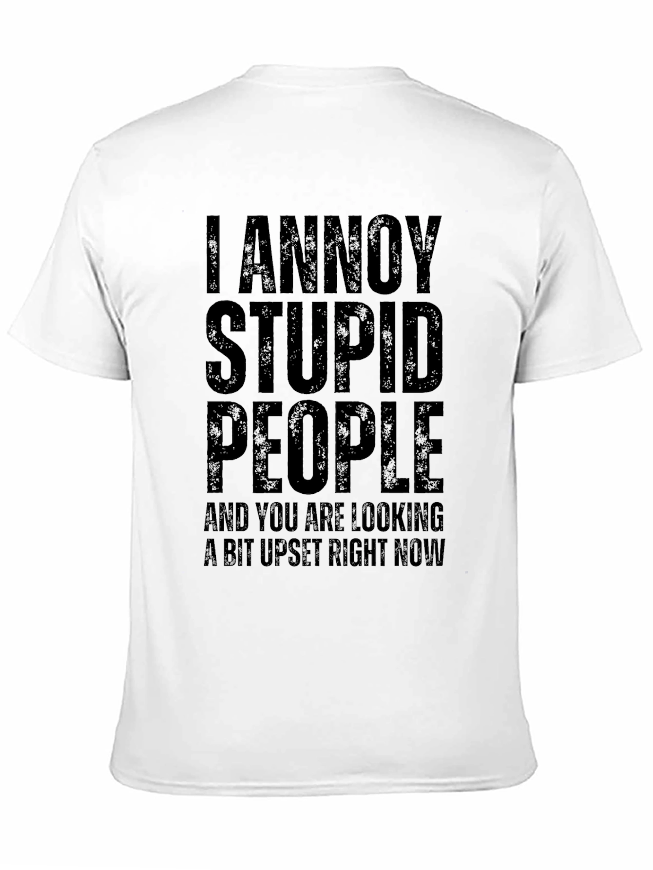 Black I Annoy Stupid People Black Graphic Tee view 11