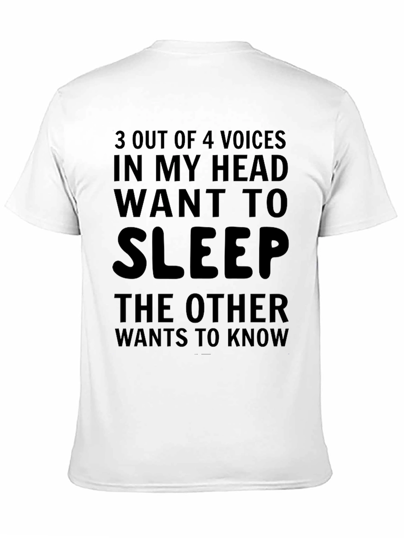 Black Voices In My Head T-Shirt - Sleep, Funny Novelty Tee view 11