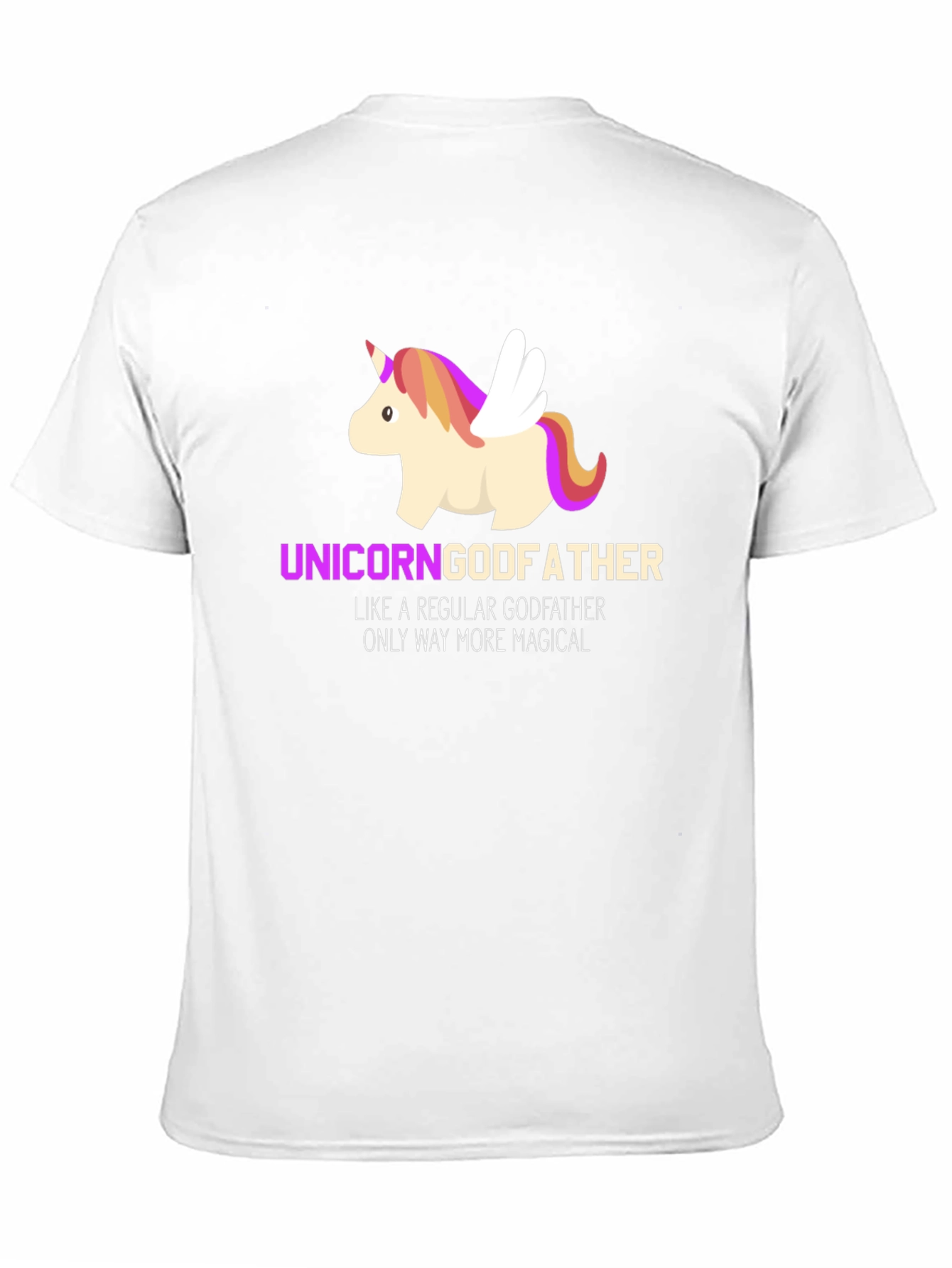 Black Unicorn Godfather T-Shirt - Magical Father's Day Gift view 11