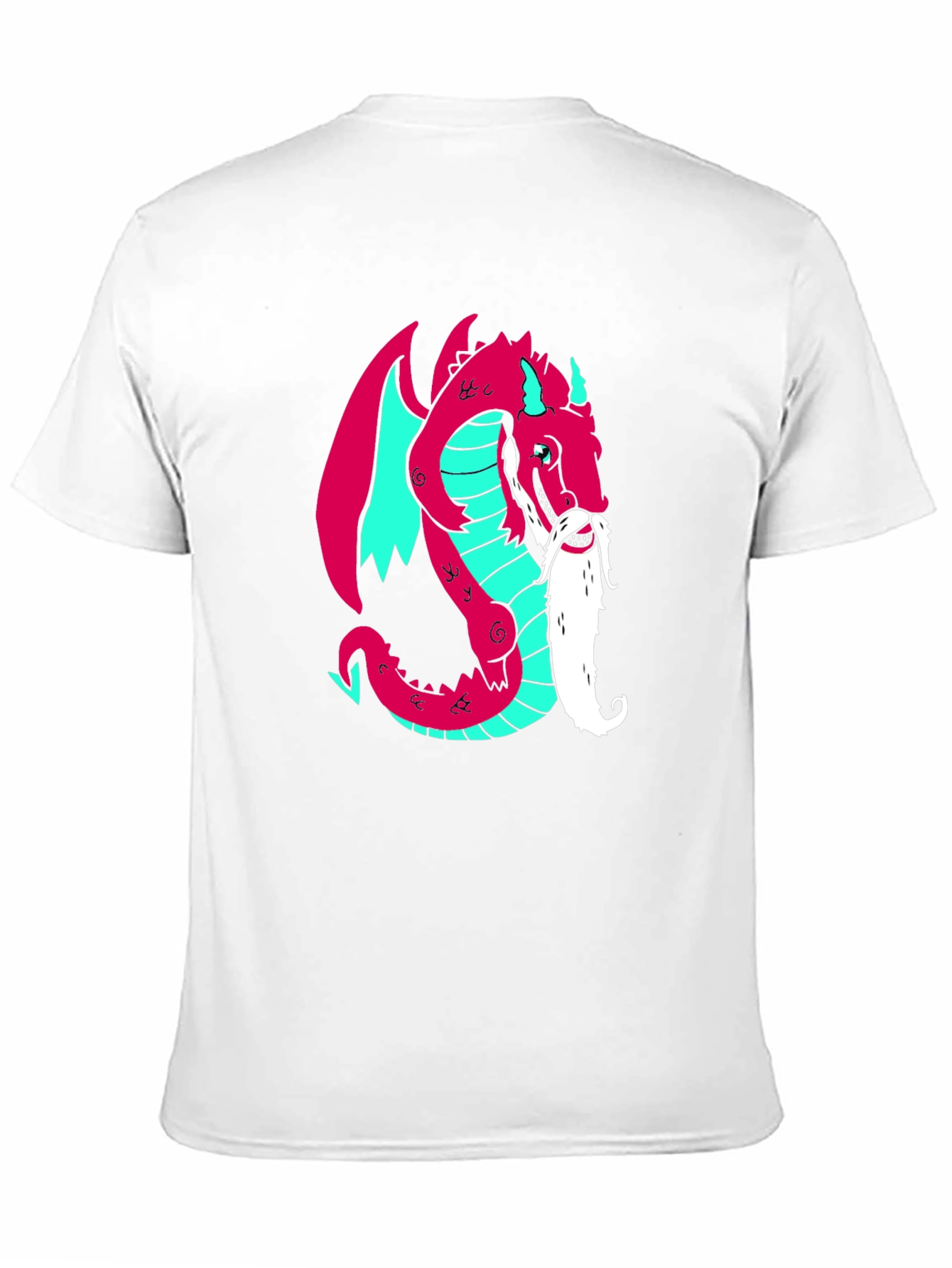 Black Cool Dragon Graphic Tee - Black Cotton Blend view 11