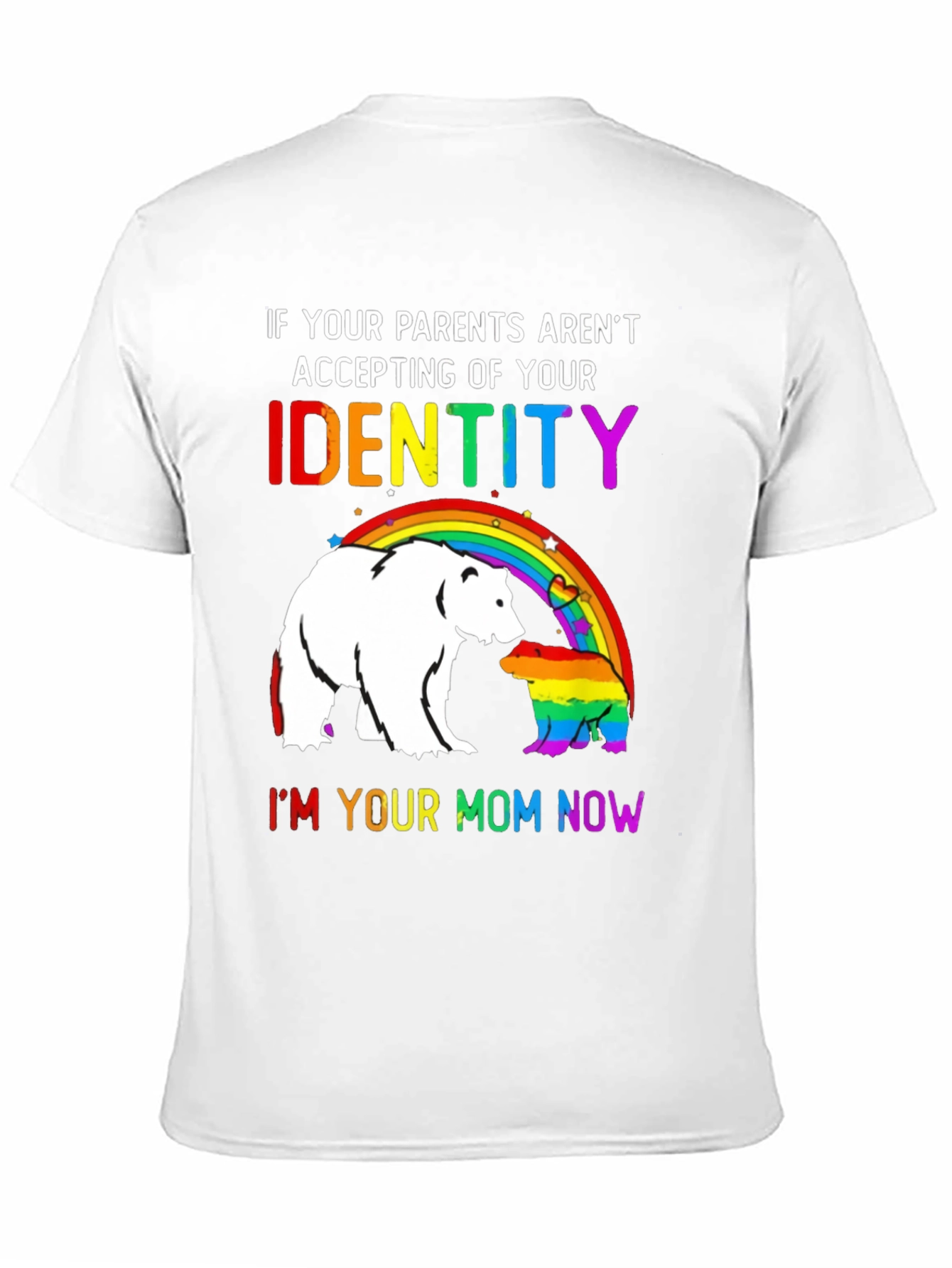 Black LGBT Pride Bear Tee - Your Mom Now! view 11