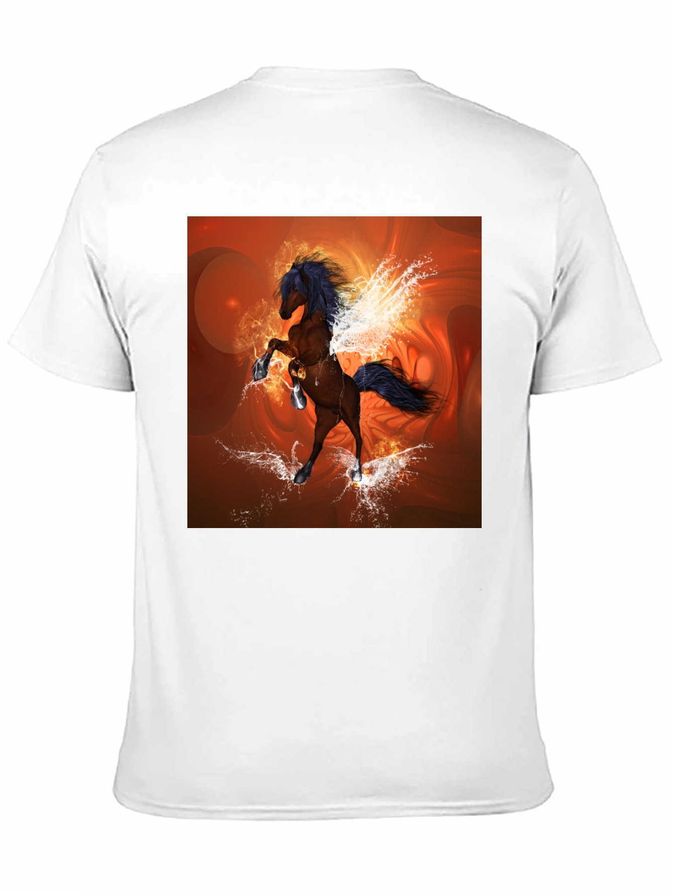 Black Fantasy Horse Graphic Black T-Shirt view 11