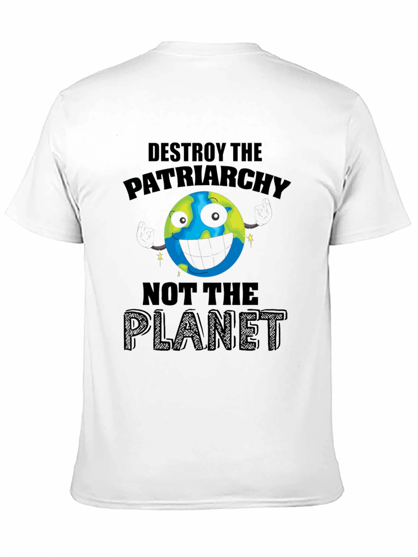 Black Destroy Patriarchy Planet Graphic Tee view 11