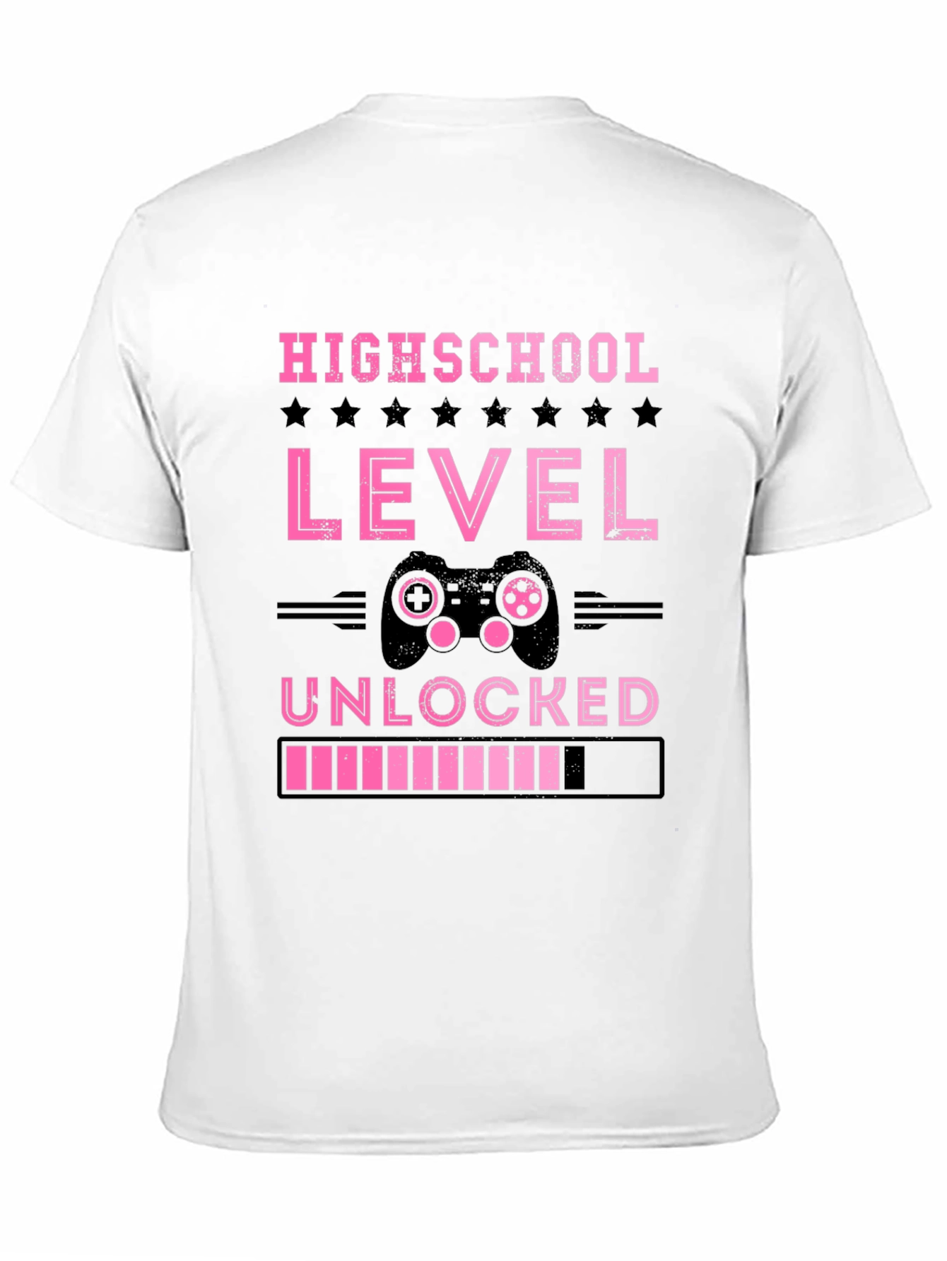 Black Highschool Level Unlocked Gamer T-Shirt view 11