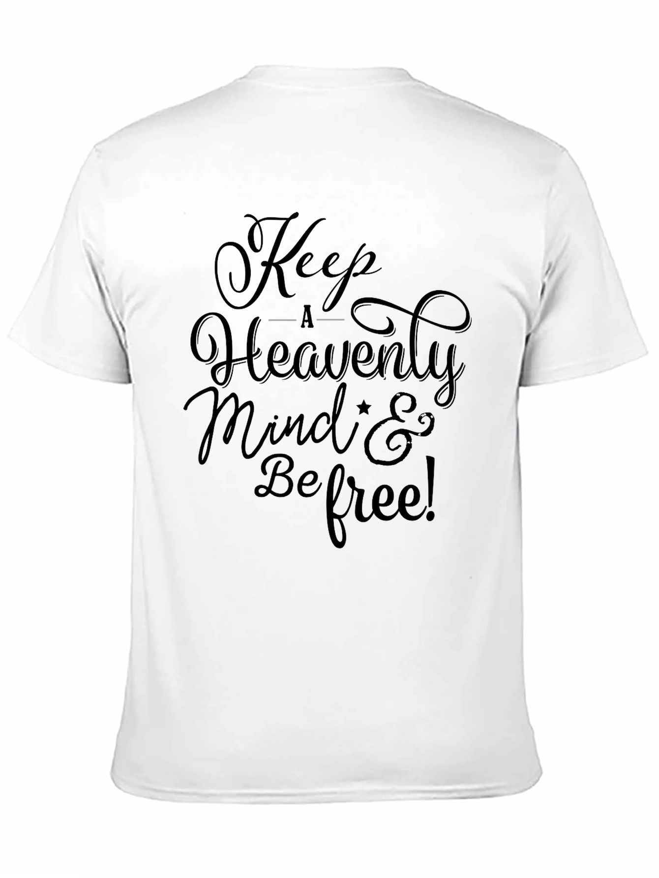 Black Keep A Heavenly Mind Graphic Tee - Black view 11