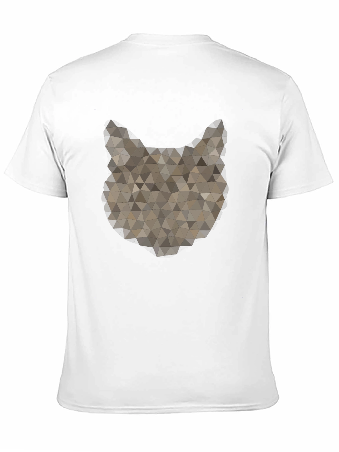 Black Geometric Wolf Graphic Tee - Stylish Men's Black T-Shirt view 11