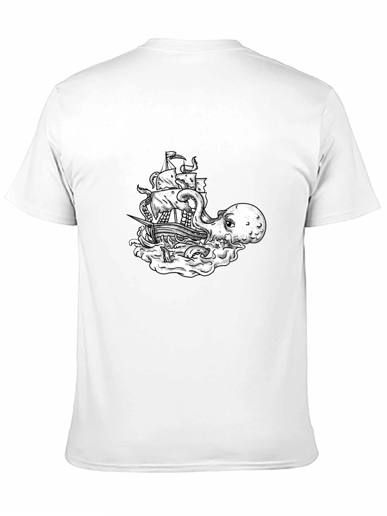 Black Kraken Ship T-Shirt - Sea Monster Tee view 11