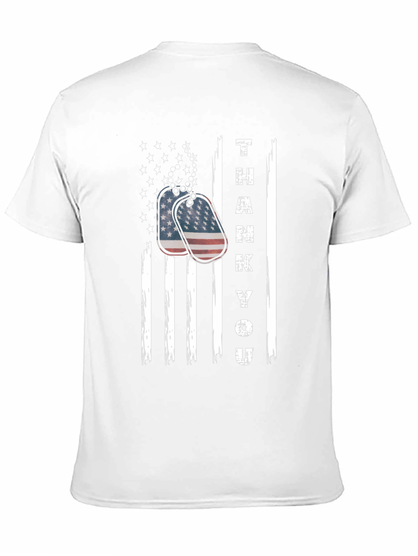 Black Thank You Patriotic T-Shirt view 11