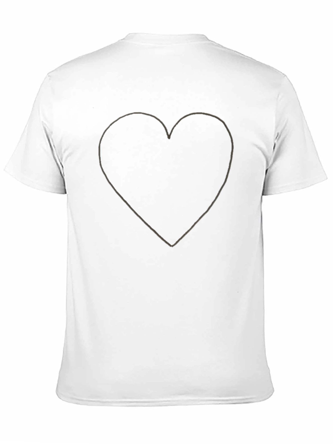 Black Heart Outline Graphic Tee - Black view 11