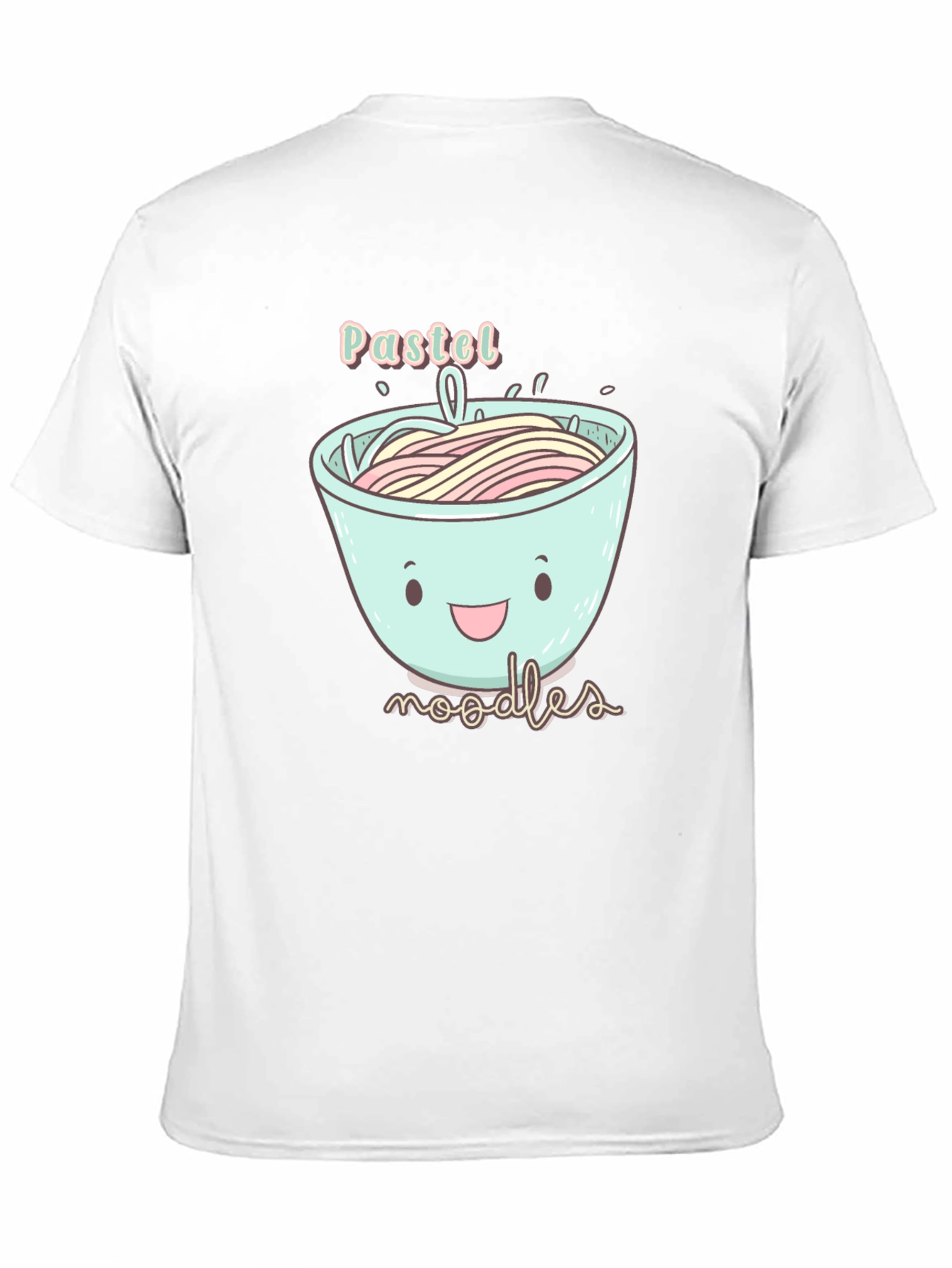 Black Pastel Noodles Graphic T-Shirt - Cute Kawaii Design view 11