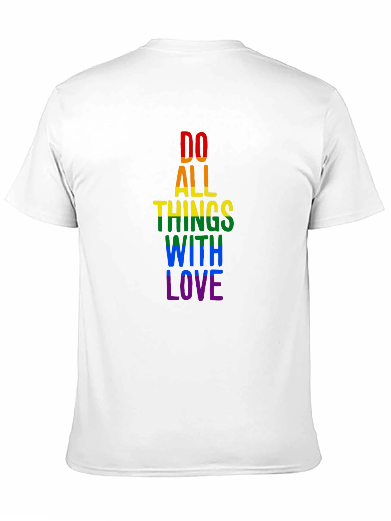 Black Rainbow Pride T-Shirt: Do All Things With Love view 11