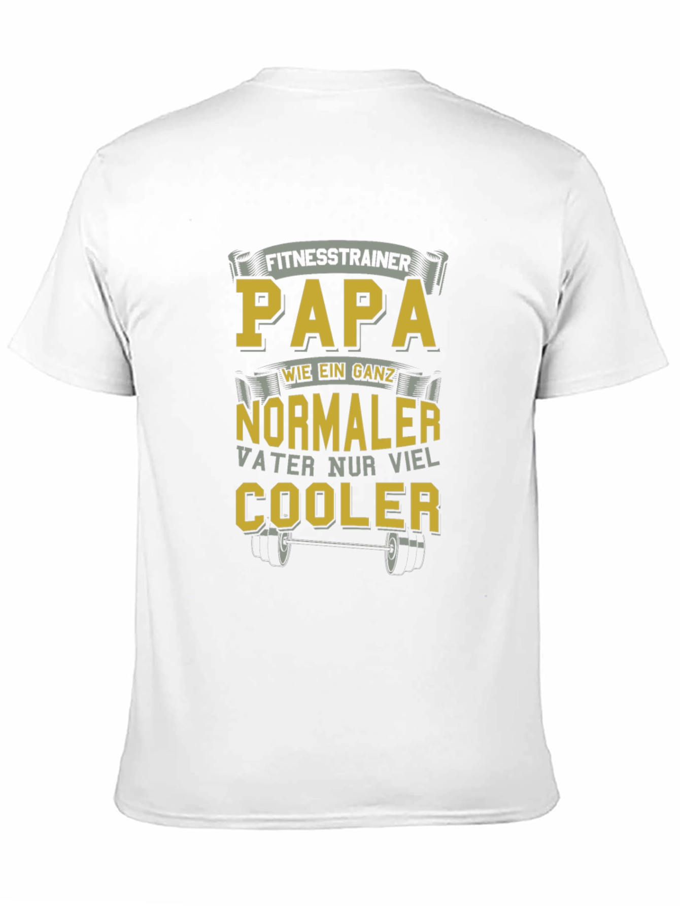 Black Fitness Trainer Papa T-Shirt - Cool Dad Tee view 11