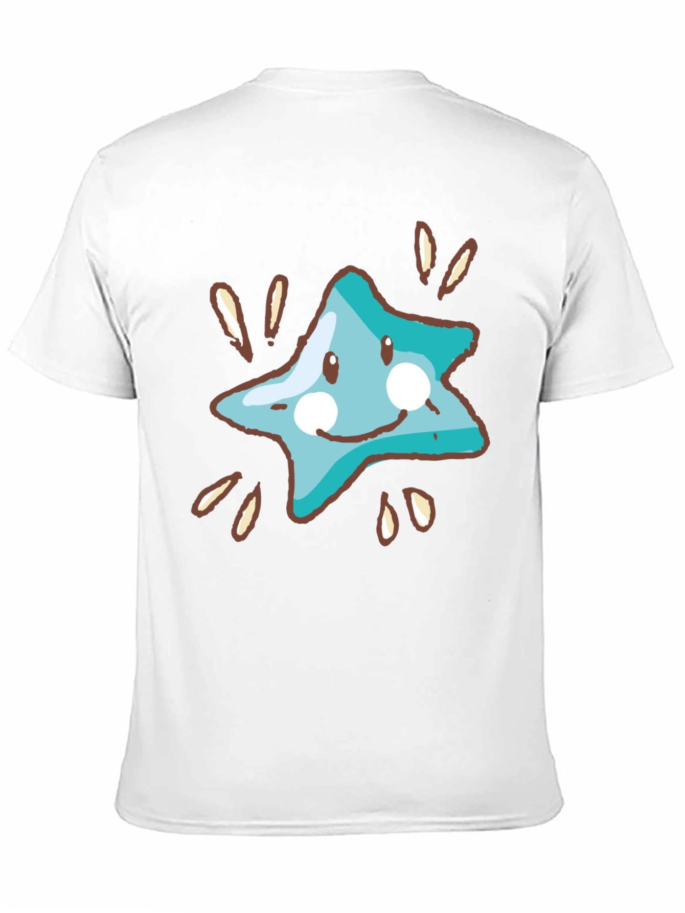 Black Star Character Black Cotton T-Shirt view 11