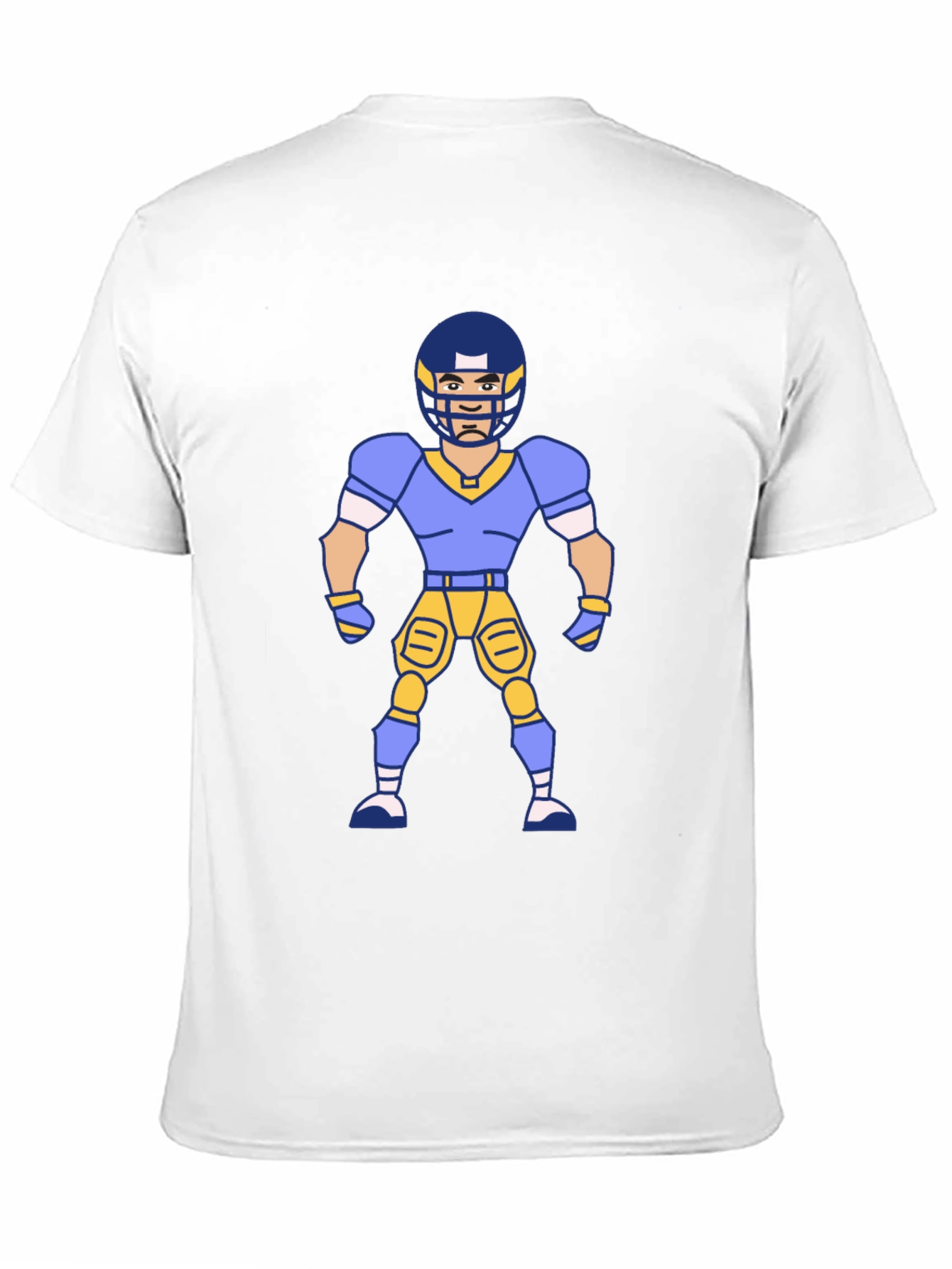 Black Cartoon Football Player Graphic T-Shirt view 11
