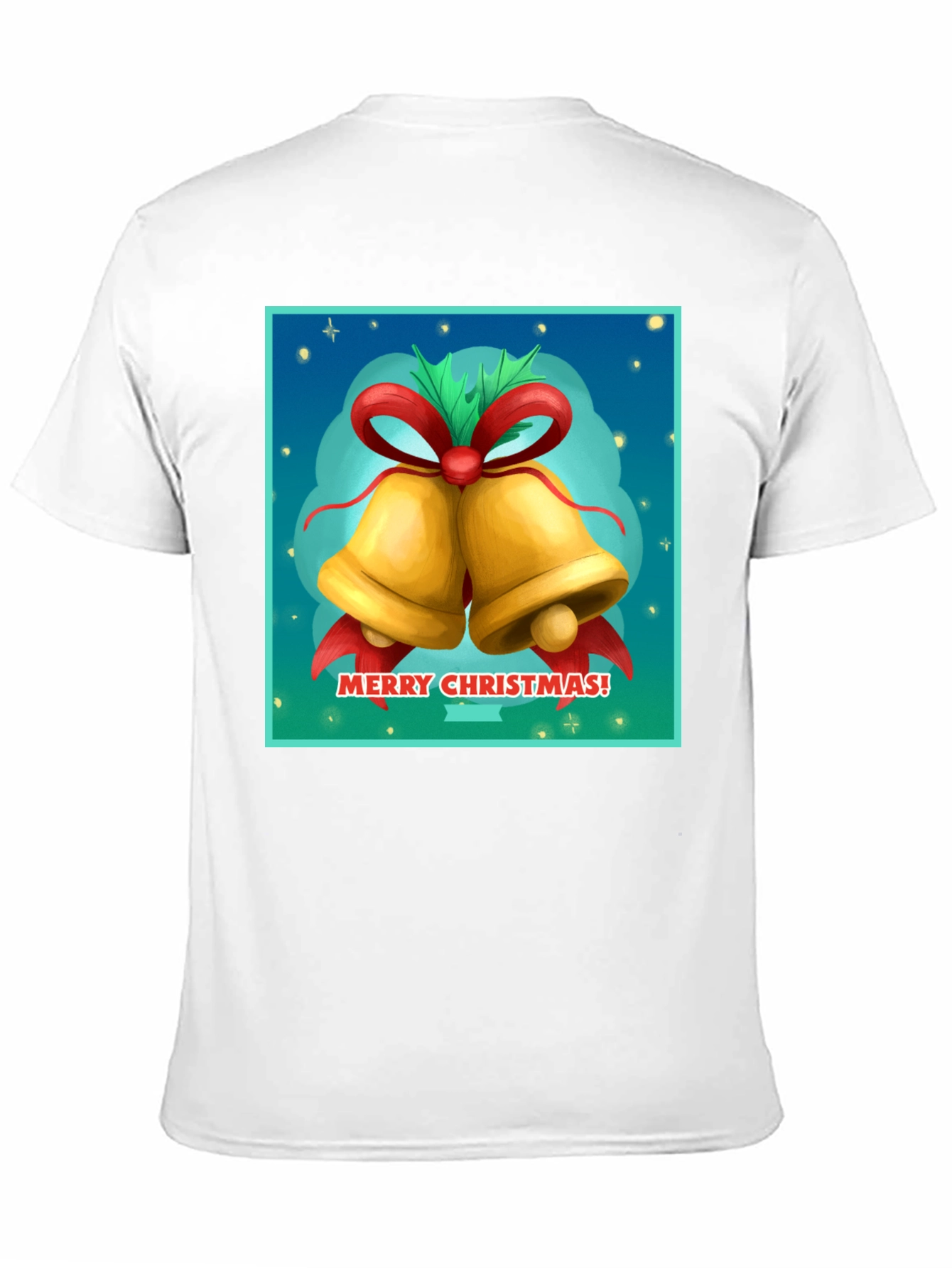 Black Merry Christmas Bells Graphic Tee view 11