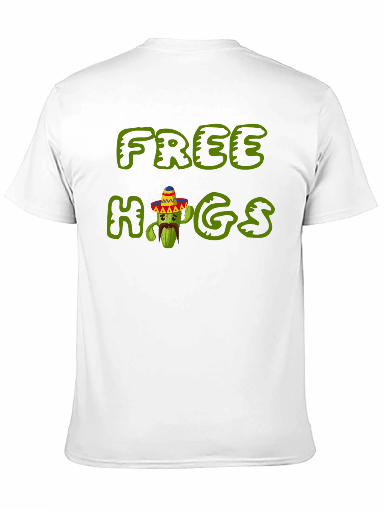 Black Free Hugs Cactus Tee - Soft Black Cotton T-Shirt view 11