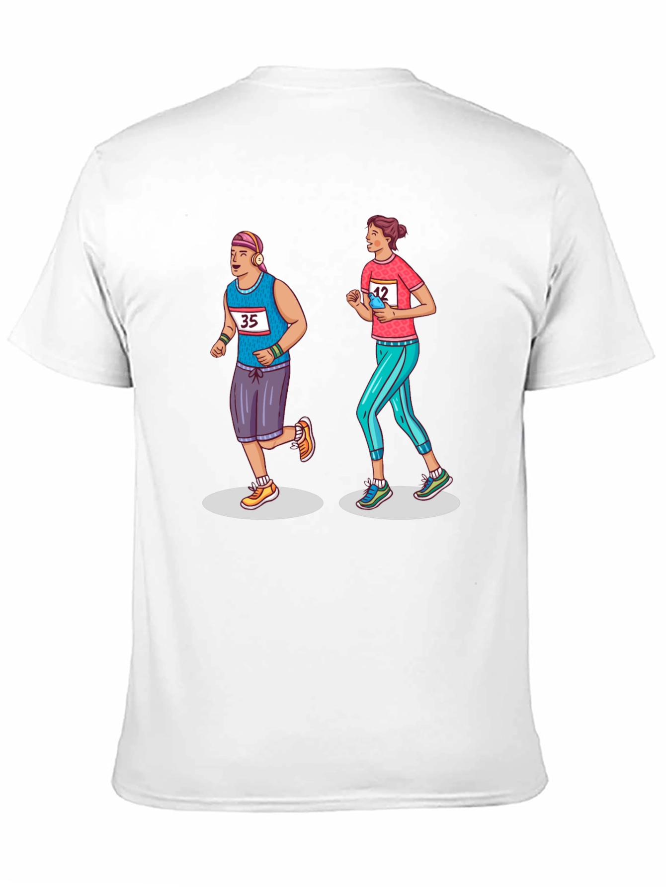 Black Runner Graphic Tee - Black Cotton T-Shirt view 11