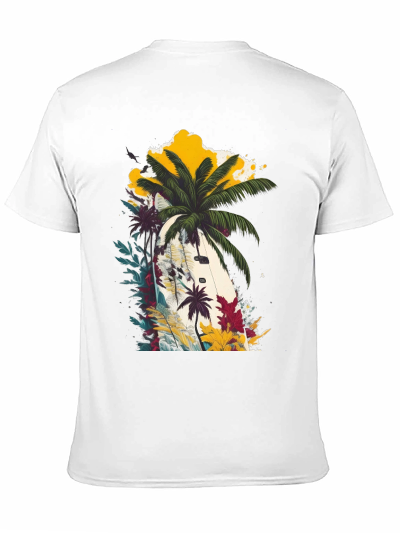 Black Tropical Palm Tree Graphic Tee - Beach Ready view 11