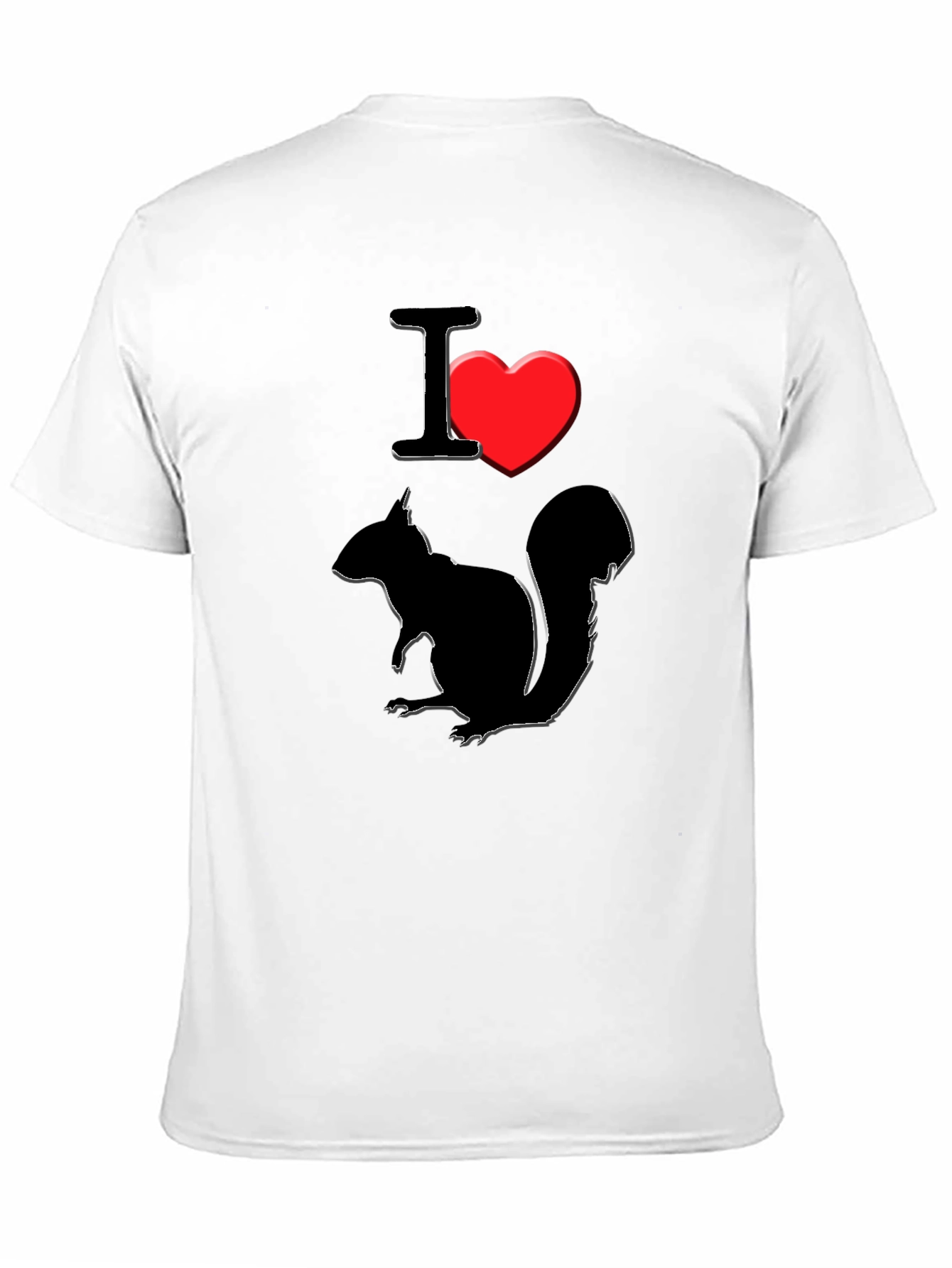 Black I Love Squirrels Graphic T-Shirt - Black view 11