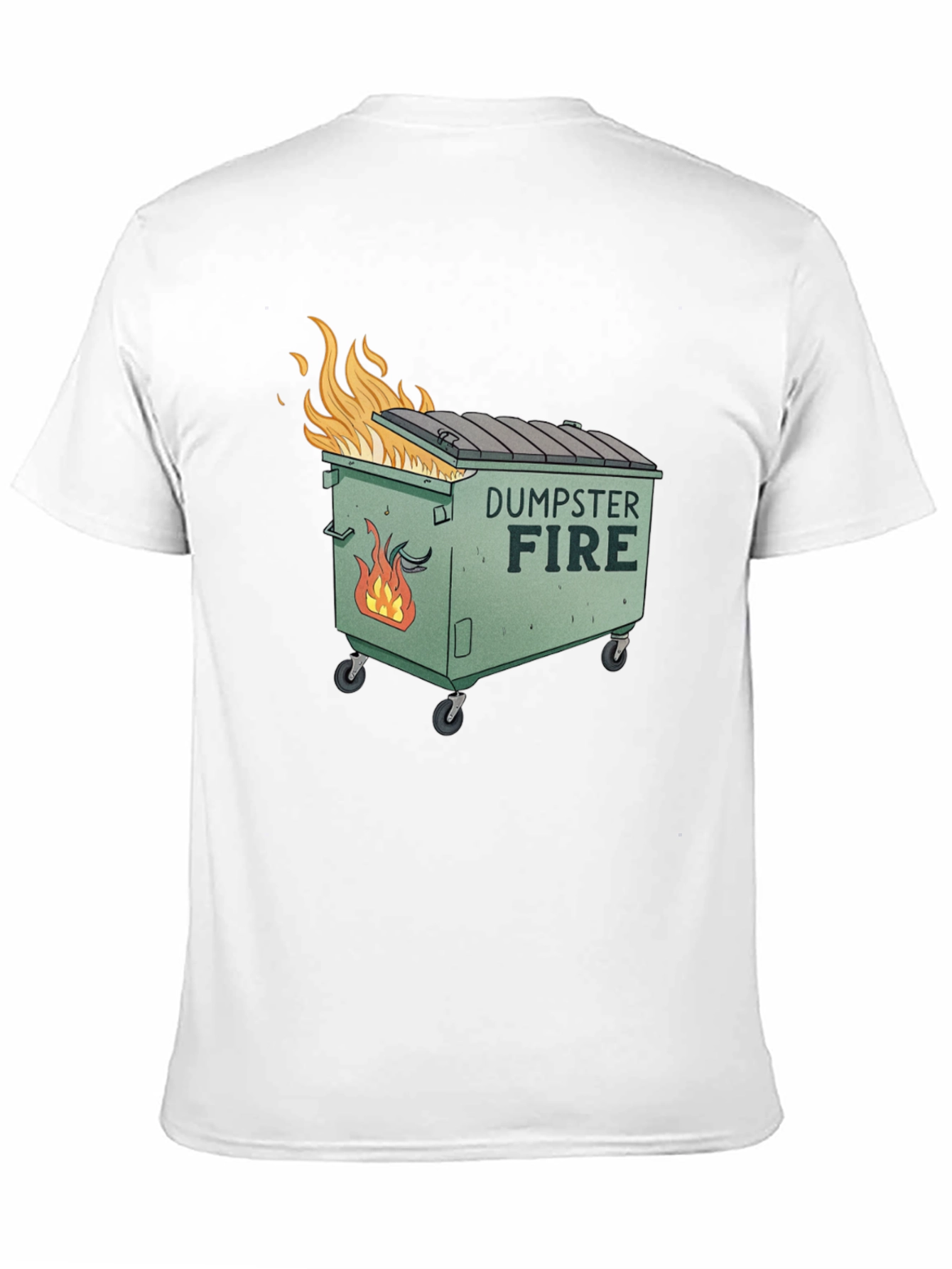 Black Dumpster Fire Graphic T-Shirt - Humorous Tee view 11