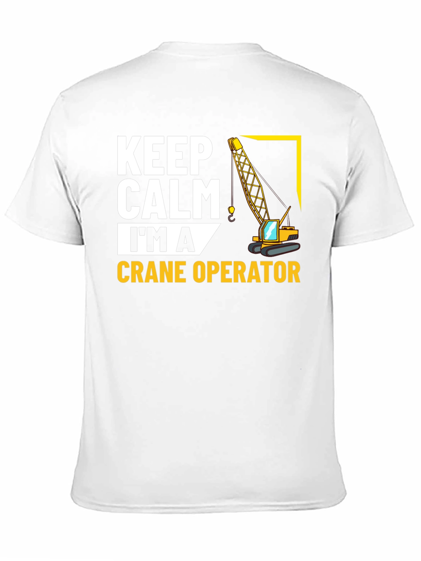 Black Keep Calm Crane Operator T-Shirt view 11