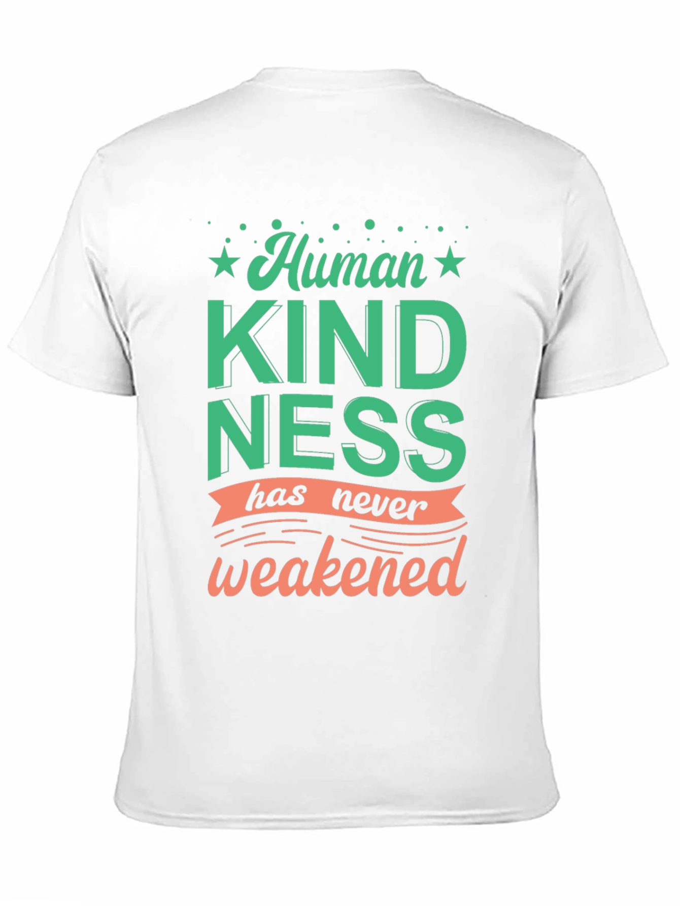 Black Human Kindness Graphic Tee - Positive Message Shirt view 11