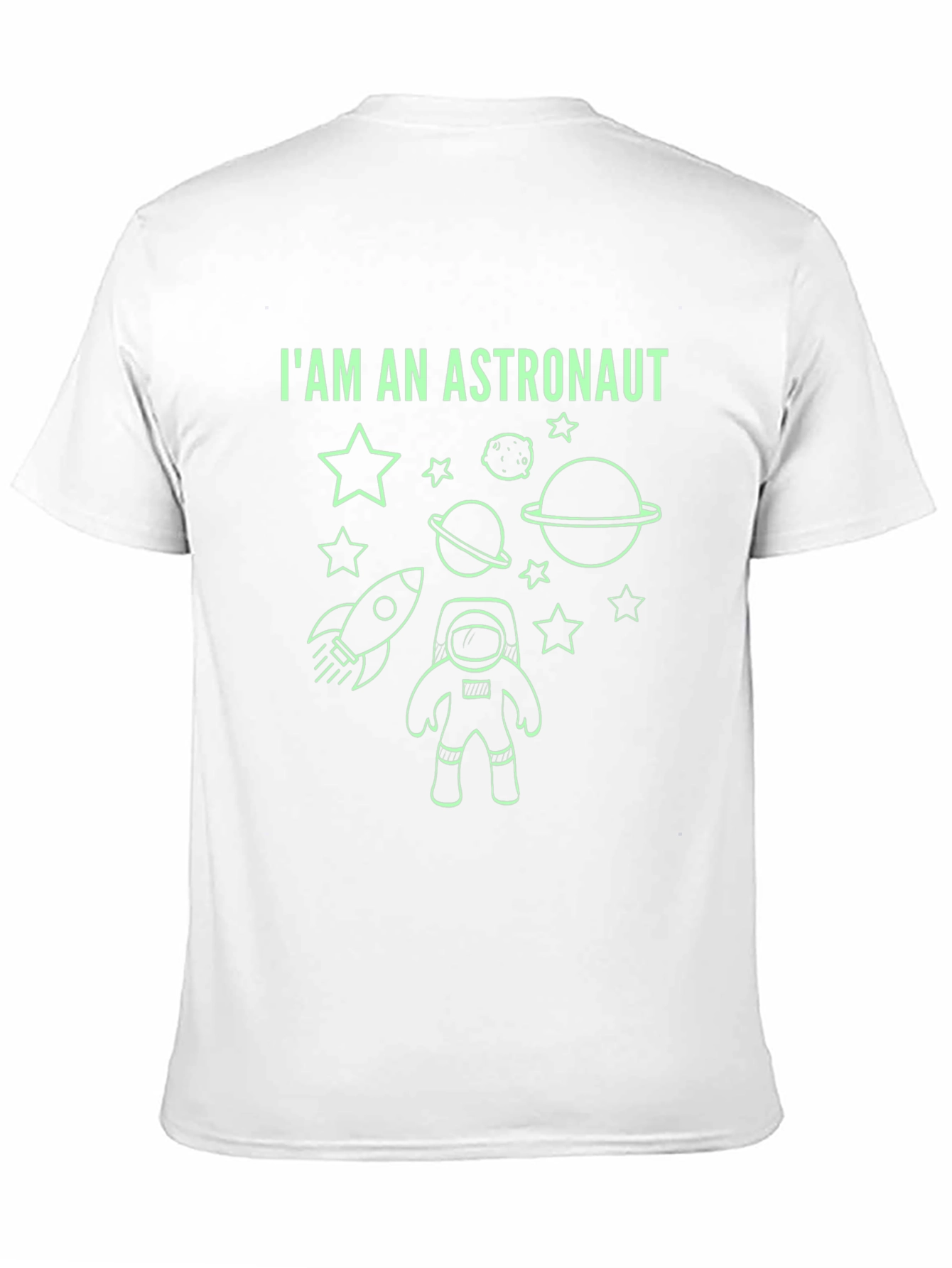 Black I'm an Astronaut Graphic Tee - Space Theme T-Shirt view 11