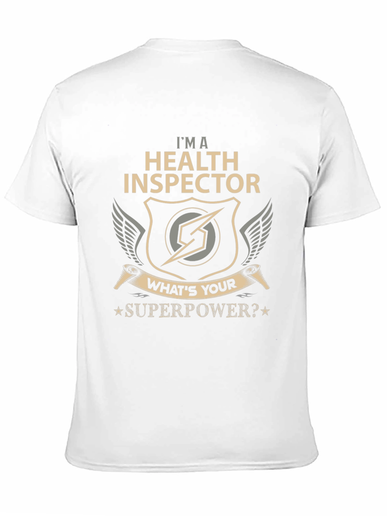 Black Health Inspector Superpower T-Shirt view 11