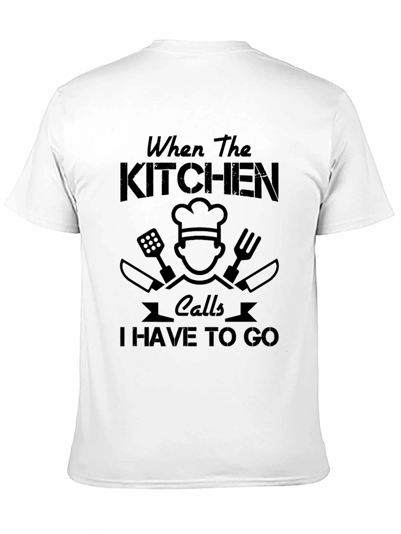 Black Chef's Call T-Shirt - Kitchen Humor Tee view 11