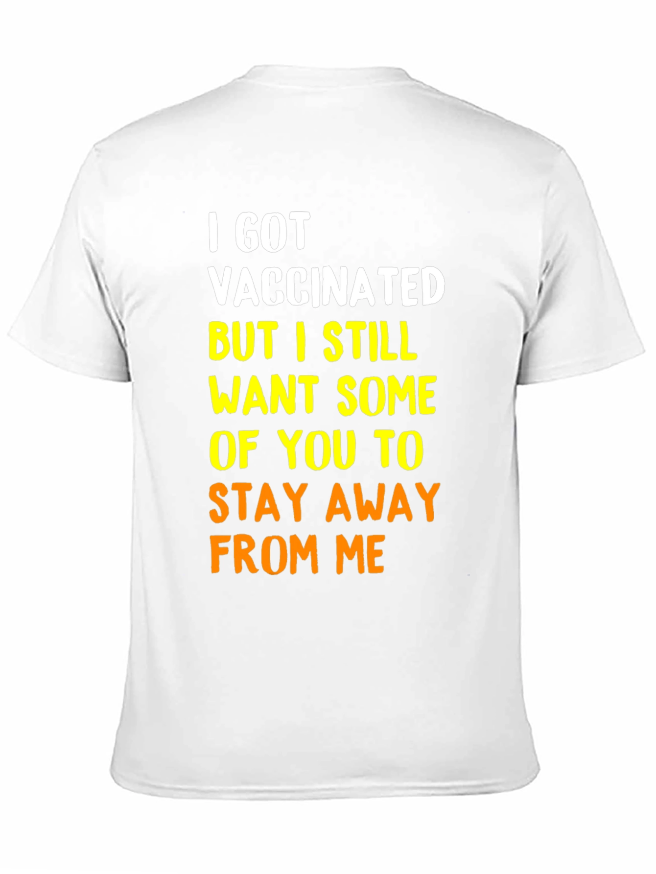 Black Vaccinated Graphic Tee - Stay Away From Me Shirt view 11