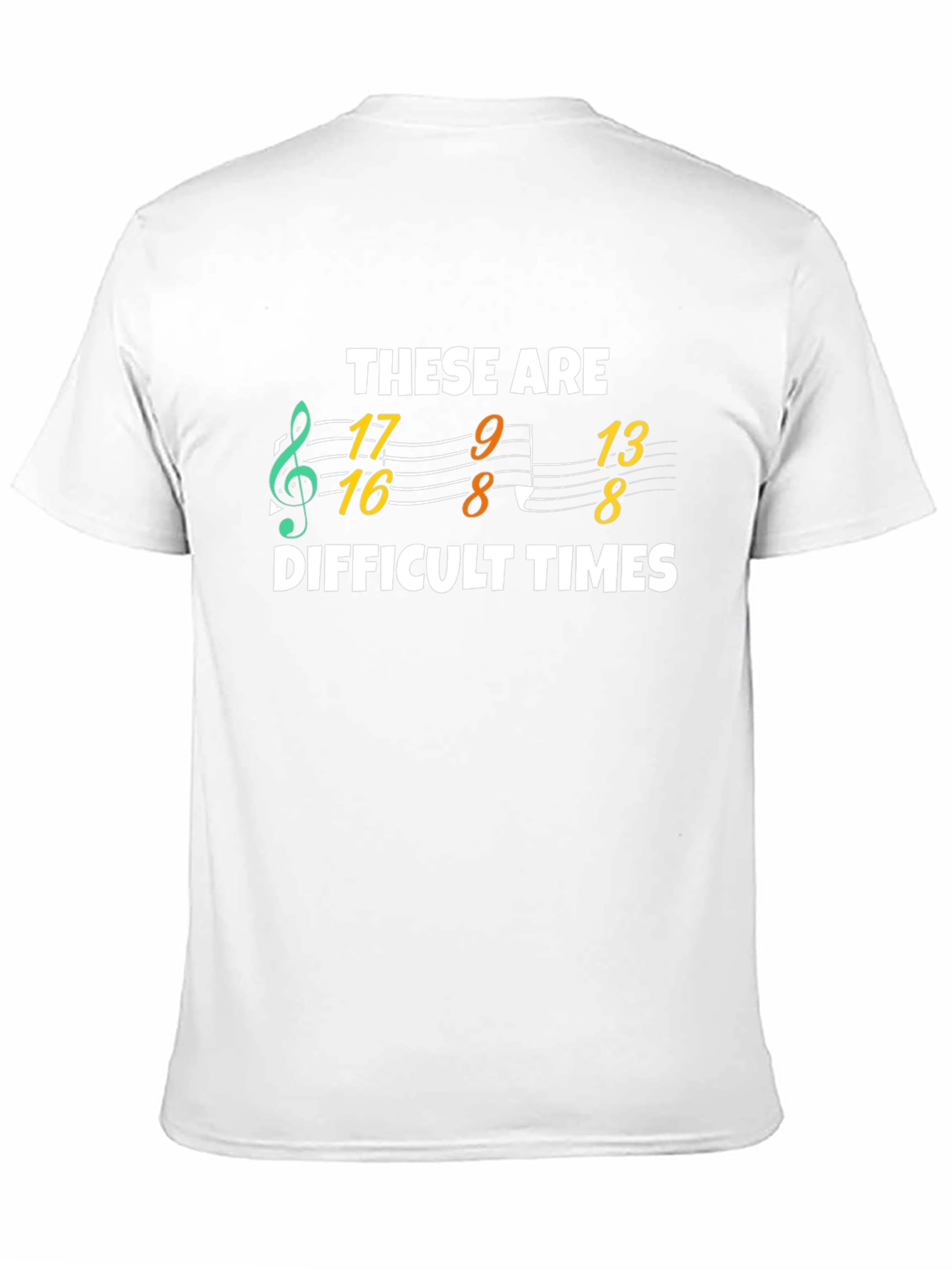 Black These Are Difficult Times Music Numbers T-Shirt view 11