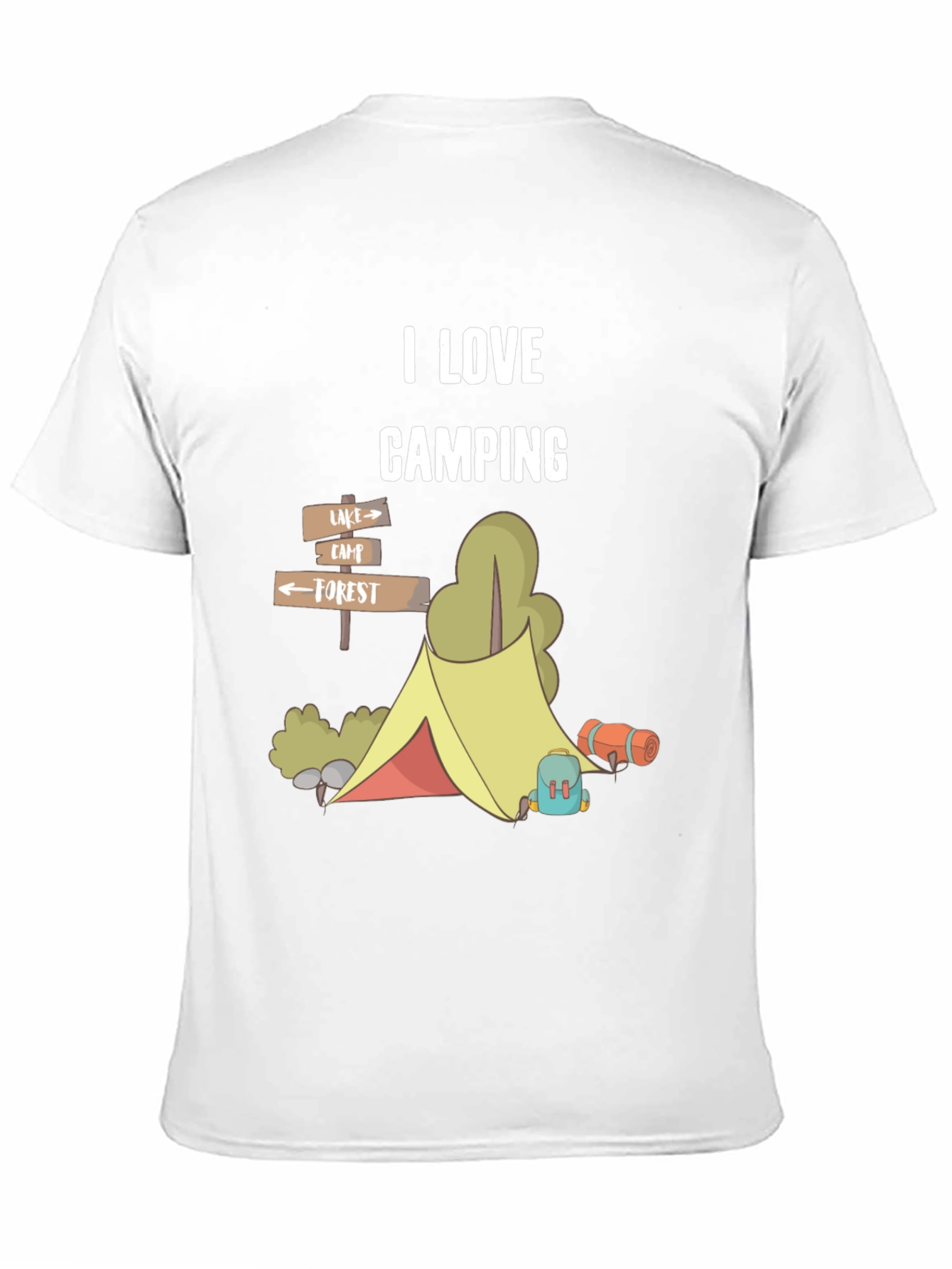 Black I Love Camping Graphic T-Shirt view 11