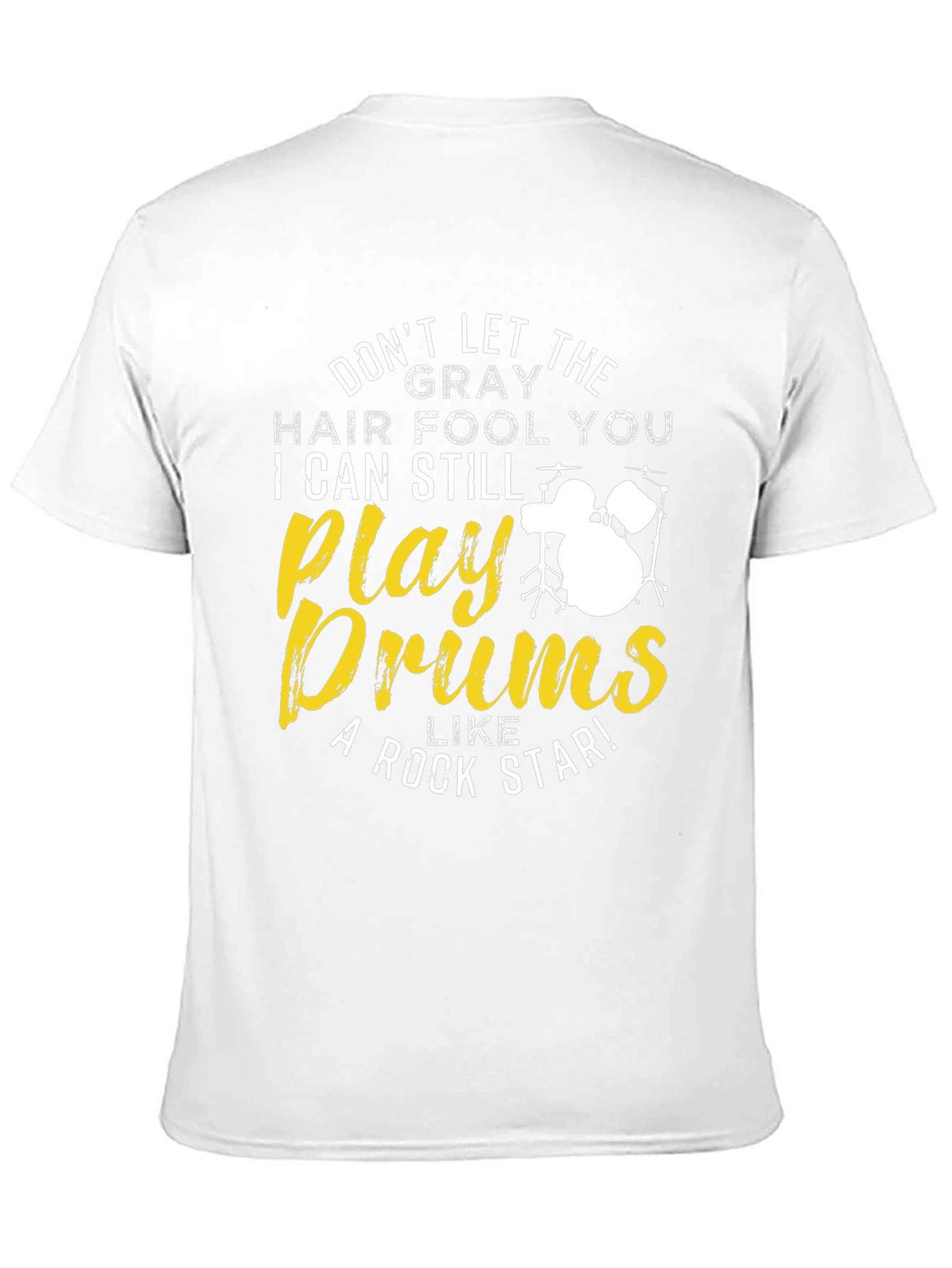 Black Don't Let The Gray Hair Fool You Drummer T-Shirt view 11