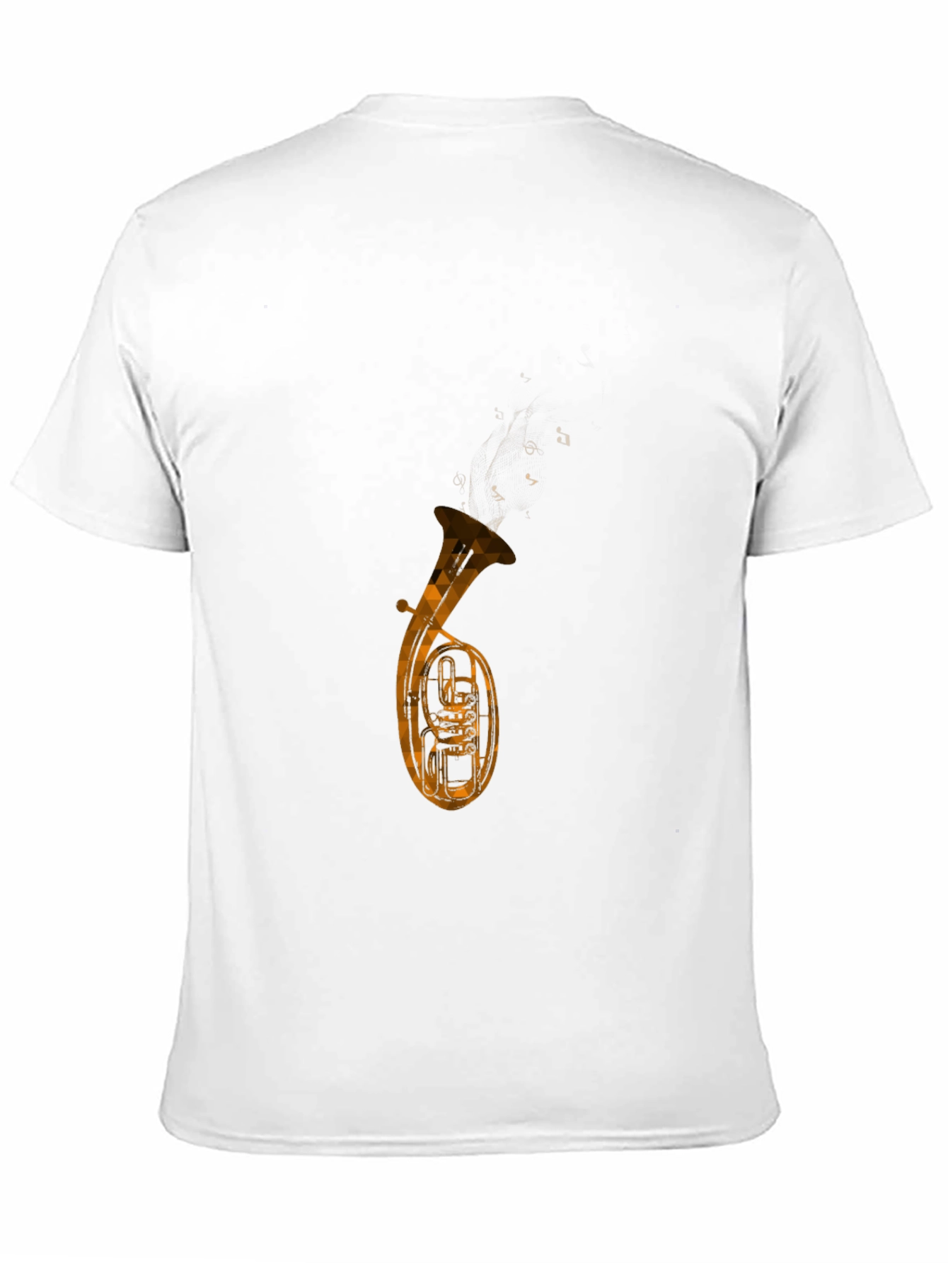 Black Musical Tuba Graphic Tee - Black Cotton Blend view 11