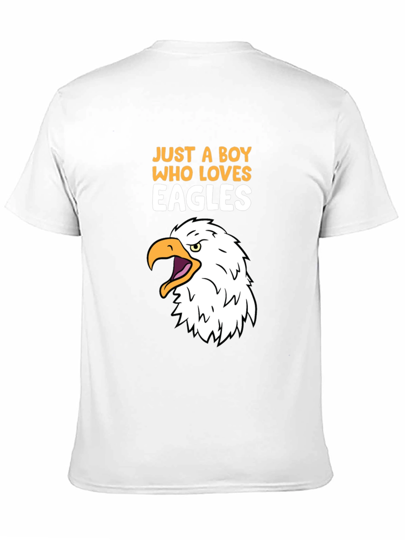 Black Just A Boy Who Loves Eagles Graphic Tee view 11